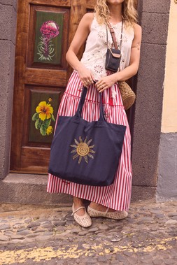 Sun Embellished Shopper Bag