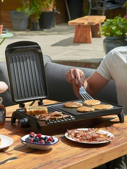 George Foreman Large Variable Temperature Grill & Griddle - 23450 €56.99 at Very .ie