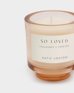 Katie Loxton Sentiment Candle So Loved Peach Rose and Sweet Mandarin €25 at Very.ie