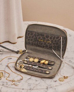 Katie Loxton Slim Jewellery Case - Heart of Gold Leopard €34.99 at Very.ie