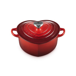 Le Cresuet Cast Iron Heart-Shaped 20 cm Casserole - Red €299.99 at Very.ie