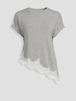 Michelle Keegan Asymmetric Hem Jersey T-Shirt - Grey €35 at Very.ie