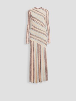 Michelle Keegan Asymmetric Hem Knitted Stripe Dress - Multi €56 at Very.ie