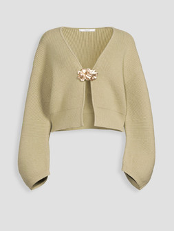 Michelle Keegan Blouson Sleeve Buckle Cardigan - Khaki €58 at Very.ie