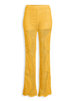 Michelle Keegan Crochet Knit Fishtail Trouser - Yellow €70 at Very.ie