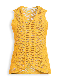 Michelle Keegan Crochet Longline Waistcoat - Yellow €45 at Very.ie