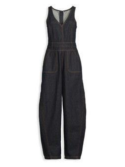 Michelle Keegan Denim Barrel Leg Jumpsuit - Dark Wash €70 at Very.ie