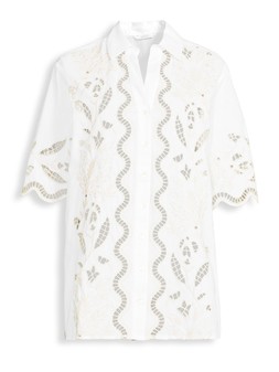 Michelle Keegan Emboirdered Shirt Co Ord - Cream €65 at Very.ie