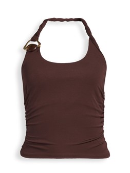Michelle Keegan Hardwear Detail Cami Top - Brown €35 at Very.ie