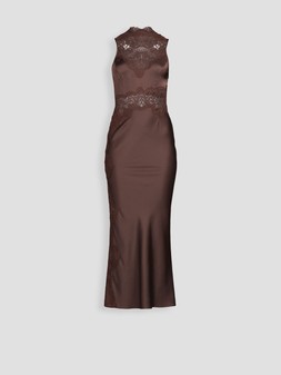 Michelle Keegan Lace Detail Maxi Dress - Brown €95 at Very.ie