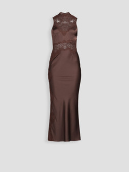 Michelle Keegan Lace Detail Maxi Dress - Brown €95 at Very.ie