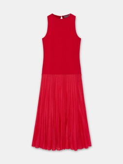 Mint Velvet Knit Sheer Hem Dress - Red €200 at Very.ie