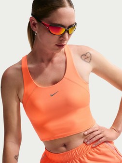 Nike Womens Training Medium Support Cropped Sports Bra Tank €50 at Very.ie