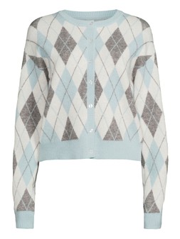 The Very Collection Crew Neck Argyle Long Sleeve Cardigan €26 at Very.ie