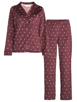The Very Collection Baby Fleece Heart Print Revere Pyjama Set With Eyemask €38 at Very.ie