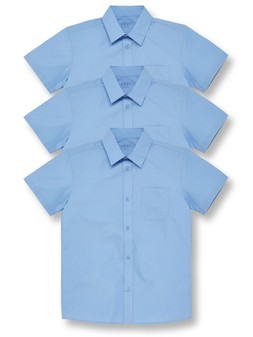 The Very Collection Boys 3 Pack Short Sleeve School Shirts - Blue €11 at Very.ie
