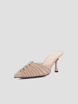 The Very Collection Caged Kitten Heel Court Shoe - Taupe €42 at Very.ie