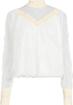 The Very Collection Romantic Sheer Ruffled Pleated Blouse €40 at Very.ie