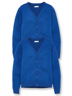 The Very Collection Girls 2 Pack School Cardigans - Royal Blue €15 at Very.ie