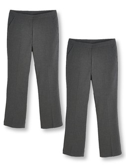 The Very Collection Girls 2 Pack Woven School Trouser Plus Size - Grey €18 at Very.ie