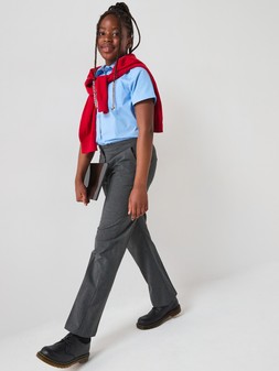The Very Collection Girls 2 Pack Woven School Trouser Plus Size - Grey €18 at Very.ie