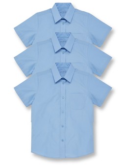 The Very Collection Girls Polyester Short Sleeve Blouses (3 Pack) - Blue €11 at Very.ie