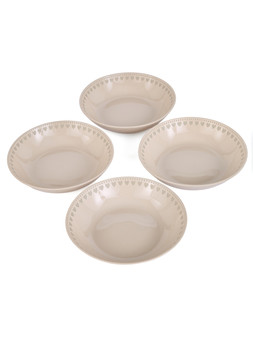 The Very Collection Heart Pad Print Set Of 4 Saintes Pasta Bowls €21.99 at Very.ie