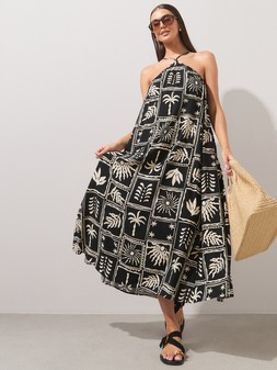 The Very Collection Mono Print Halter Neck Dress €38 at Very.ie