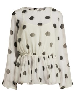 The Very Collection Polka Dot Peplum Blouse €25 at Very.ie
