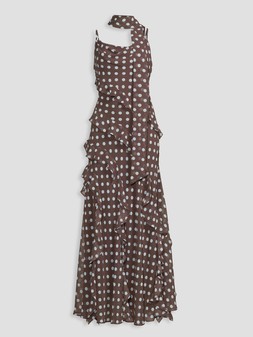The Very Collection Polka Dot Scarf Detail Ruffle Maxi Dress €88 at Very.ie