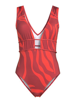 TThe Very Collection Red Pattern Swimsuit €35 at Very.ie