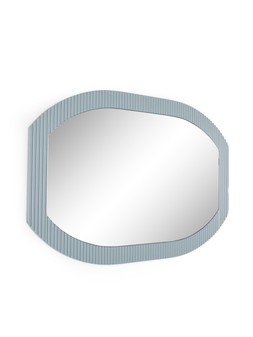 The Very Collection Ribbed Blue Oval Mirror 60x90cm €71.99 at Very.ie