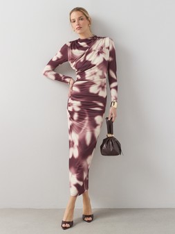 The Very Collection Ruched Midi Dress - Multi €48 at Very.ie