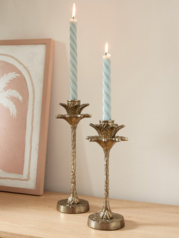 The Very Collection Set Of 2 Palm Tree Candlestick Holder €64.99 at Very.ie