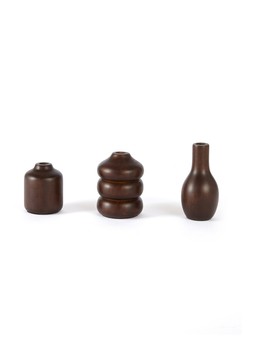 The Very Collection Set of 3 Mango Wood Vases €32.99 at Very.ie