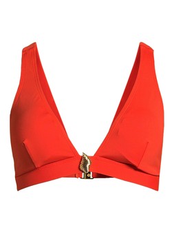 The Very Collection Trim Detail Padded Bikini Top - Orange €22 at Very.ie