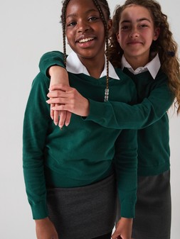 The Very Collection Unisex 2 Pack V-Neck School Jumpers - Green €15 at Very.ie