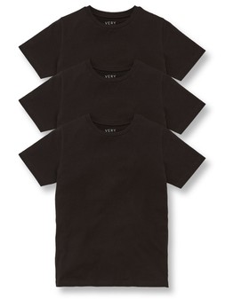 The Very Collection Unisex 3 Pack Sports School T-shirts - Black €18 at Very.ie