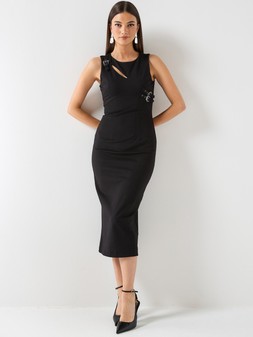 Versace Jeans Couture Buckles Basque Midi Dress €395 at Very.ie