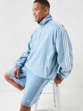 adidas Originals Mens Denim Fire Bird Jacket - Blue €115 at Very.ie