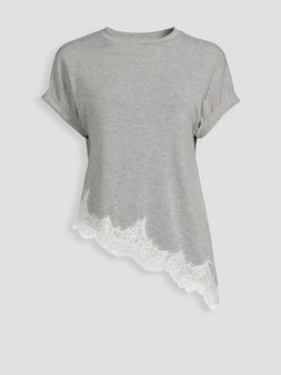 Michelle Keegan x Very ASYMETRIC HEM JERSEY TSHIRT, £25