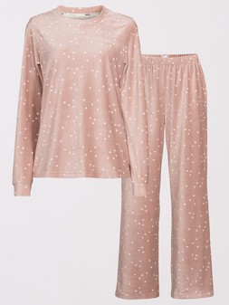 The Very Collection Heart Print Ribbed Baby Fleece Loungewear Set £25