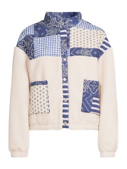 The Very Collection Quilted Patchwork Borg Bomber Jacket £45