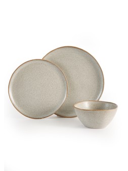 WKM1P The Very Collection Taupe Speckle Reactive 12 Piece Dinner Set £65 2