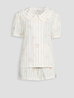 WOK7S The Very Collection Frill Collar Printed Woven Pyjama Set £25