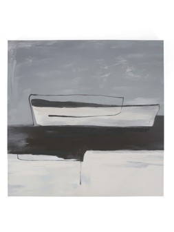WPPU6 The Very Collection Zen Minimalism Blue Abstract Canvas £30