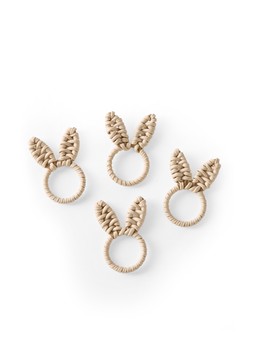 WQ6ZX The Very Collection Set of 4 Bunny Napkin Rings £10