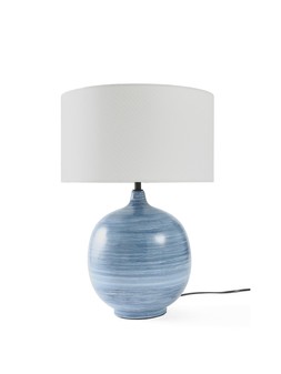 WQBNU The Very Collection Blue Spinwash Ceramic Table Lamp £75