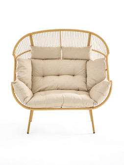 WS7X1 The Very Collection Alma Rattan Love Seat Egg Chair £299