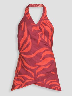 WTTHN The Very Collection Zebra Halter Neck Co Ord Top £22